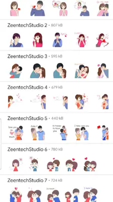 WASticker - Love Stickers 2022 android App screenshot 1